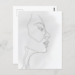 Portrait, Linie Kunst, Postkreuzung Postkarte