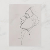 Portrait, Linie Kunst, Postkreuzung Postkarte (Vorderseite)
