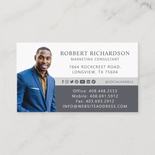 Portrait & Logos für Berufliches Business-Foto Visitenkarte (Vorderseite)