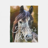 Portrait Malerei Personalisiert Fleecedecke (Vorderseite)