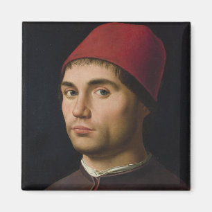 Portrait Man Antonello Messina Malerei Art vintag Magnet