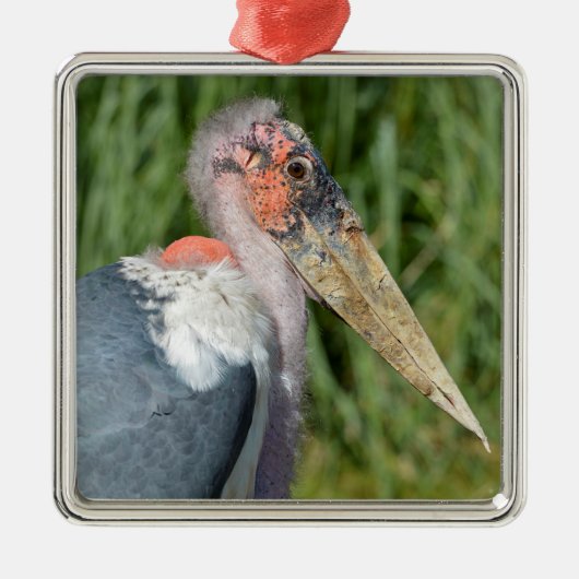 Portrait marabou Storch Ornament Aus Metall (Vorne)
