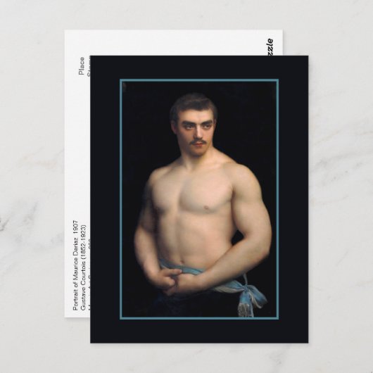 Portrait Maurice Deriaz von Courtois Postkarte (Vorne/Hinten)