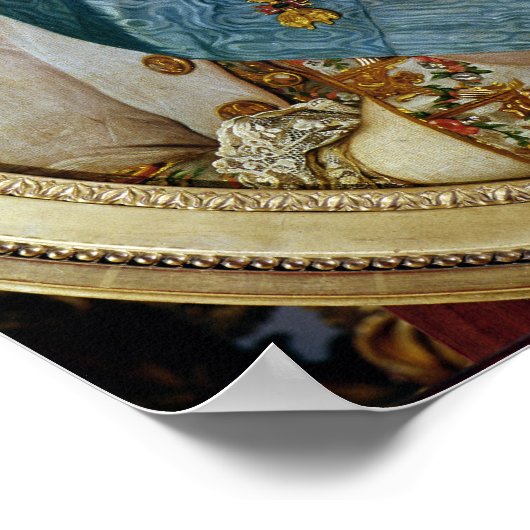 Portrait Medallion von Louis XVI 1775 Poster (Ecke)