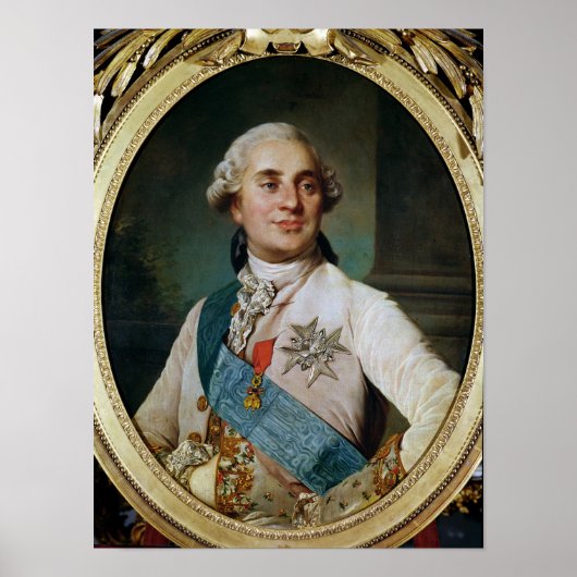Portrait Medallion von Louis XVI 1775 Poster (Vorne)