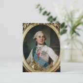 Portrait Medallion von Louis XVI 1775 Postkarte (Stehend Vorderseite)