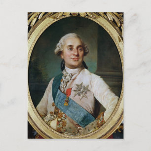 Portrait Medallion von Louis XVI 1775 Postkarte