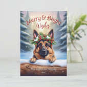 Portrait Merry & Bright Feiertagskarte (Stehend Vorderseite)