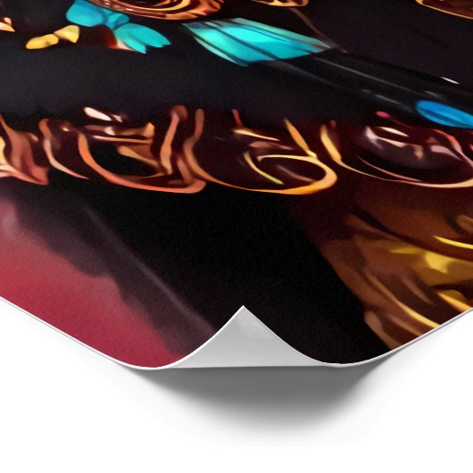 Portrait: Mictēcacihuātl a Aztec Goddess | AI Art Poster (Ecke)