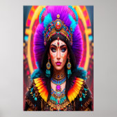 Portrait: Mictēcacihuātl  a Aztec Goddess | AI Art Poster (Vorne)