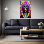 Portrait: Mictēcacihuātl a Aztec Goddess | AI Art Poster