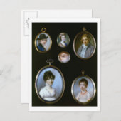 Portrait Miniaturen von LtoR und TtoB: Sir Thoma Postkarte (Vorne/Hinten)