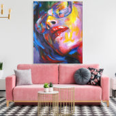 Portrait mit Brille Leinwanddruck (Insitu (Wohnzimmer))