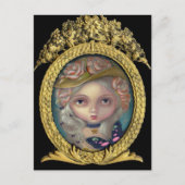 "Portrait mit einem Flower Hat"-Postkarte Postkarte (Vorderseite)