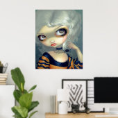 Portrait mit einem Spiderling ART PRINT gothic Rok Poster (Heimbüro)
