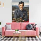 Portrait mit Schlange - überzogene Canvas Kunstdru Leinwanddruck (Insitu (Wohnzimmer))