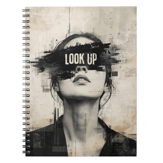 Portrait - NACH OBEN | Notebook-Journal Notizblock (Vorderseite)
