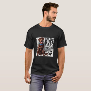 Portrait niedlich Chocolate Labrador T-Shirt