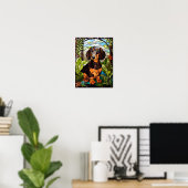 Portrait niedliche Dackel Poster (Heimbüro)