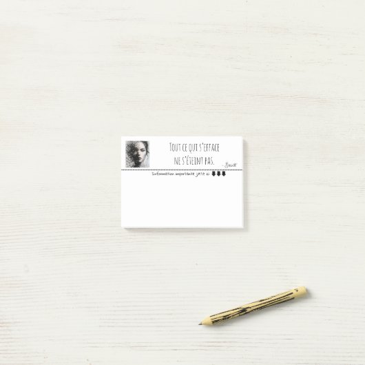 Portrait noir blanc pixel art post-it klebezettel (Auf Schreibtisch)