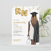 Portrait Nursing School Graduation Party Einladung (Stehend Vorderseite)