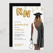 Portrait Nursing School Graduation Party Einladung (Vorne/Hinten)