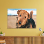 Portrait of a Airedale Terrier Leinwanddruck (Insitu (Wohnzimmer))