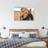 Portrait of a Airedale Terrier Leinwanddruck (Insitu (Schlafzimmer))
