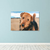 Portrait of a Airedale Terrier Leinwanddruck (Insitu (Holzboden))