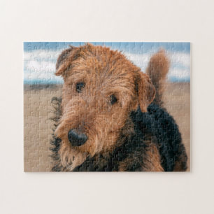 Portrait of a Airedale Terrier Puzzle