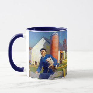 Portrait of A Bauer N C Wyeth Americana Art 15oz Tasse