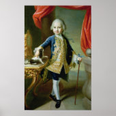 Portrait of a Boy with Pet Spaniel, 18th century Poster (Vorne)