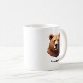 Portrait of a brown bear coffee mug kaffeetasse (VorderseiteRechts)