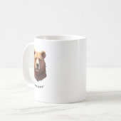 Portrait of a brown bear coffee mug kaffeetasse (Vorderseite Links)