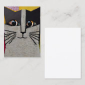 Portrait of a Cat Collage Art Visitenkarte (Vorne/Hinten)