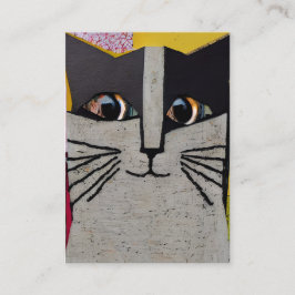 Portrait of a Cat Collage Art Visitenkarte
