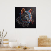 Portrait of a Cat's Face - AI generiert Poster (Küche)