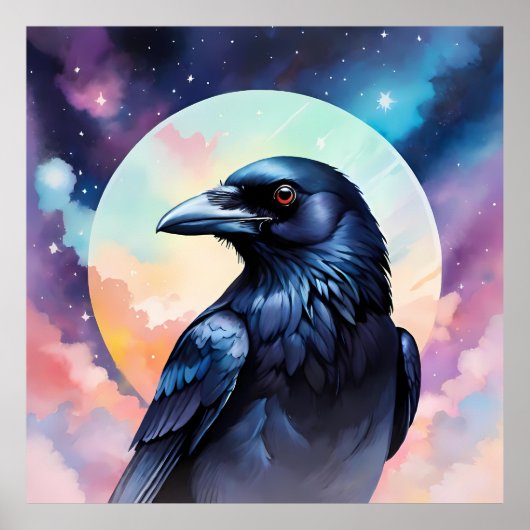 Portrait of a crow poster (Vorne)