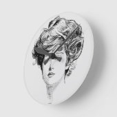Portrait Of A  Gibson Girl, 1900 Runde Wanduhr (Winkel)