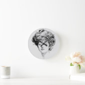 Portrait Of A Gibson Girl, 1900 Runde Wanduhr (Zuhause)