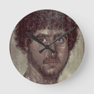 Portrait of a Greek, from Fayum, Romano-Egyptian, Runde Wanduhr