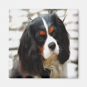 Portrait Of A King Charles Cavalier Spaniel Magnet