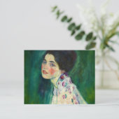 Portrait of a Lady, 1916-1917 by Gustav Klimt Postkarte (Stehend Vorderseite)