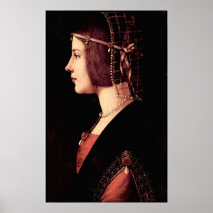 Portrait of a Lady (Beatrice d'Este) by Da Vinci Poster