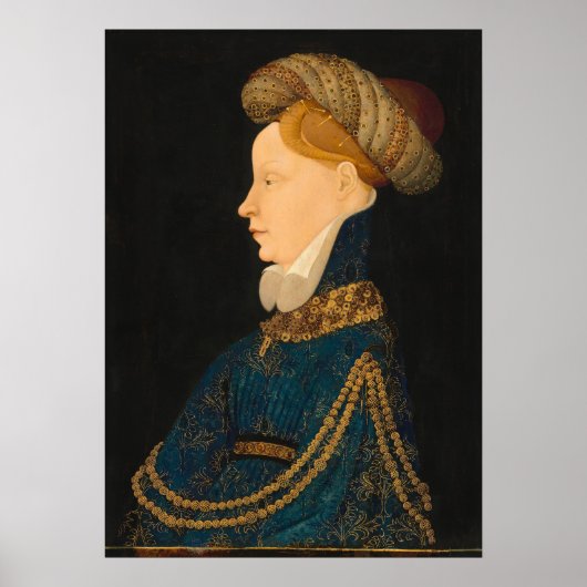 Portrait of a Lady, französisch-flämisches Kunstge Poster (Vorne)