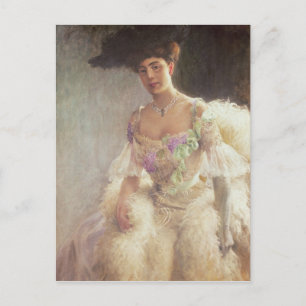 Portrait of a Lady in Abend Dress, 1903 Postkarte