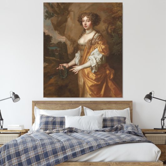 Portrait Of A Lady, Said To Be Nell Gwyn Leinwanddruck (Insitu (Schlafzimmer))
