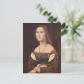 Portrait of a Lady (The Mute) von Raphael Postkarte (Stehend Vorderseite)