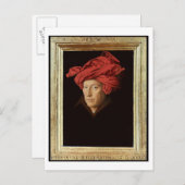 Portrait of a Man, 1433 (Öl auf Eiche) (siehe auch Postkarte (Vorne/Hinten)