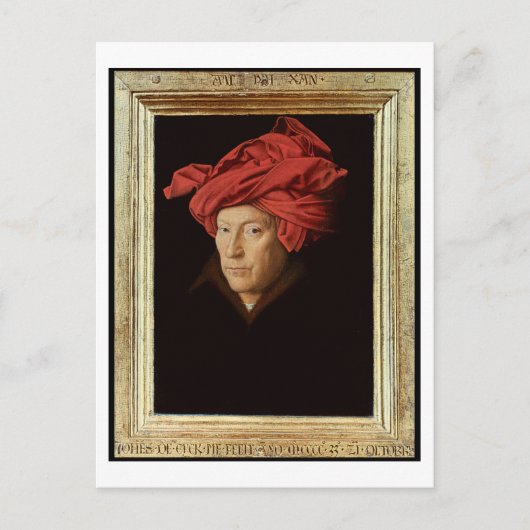 Portrait of a Man, 1433 (Öl auf Eiche) (siehe auch Postkarte (Vorderseite)